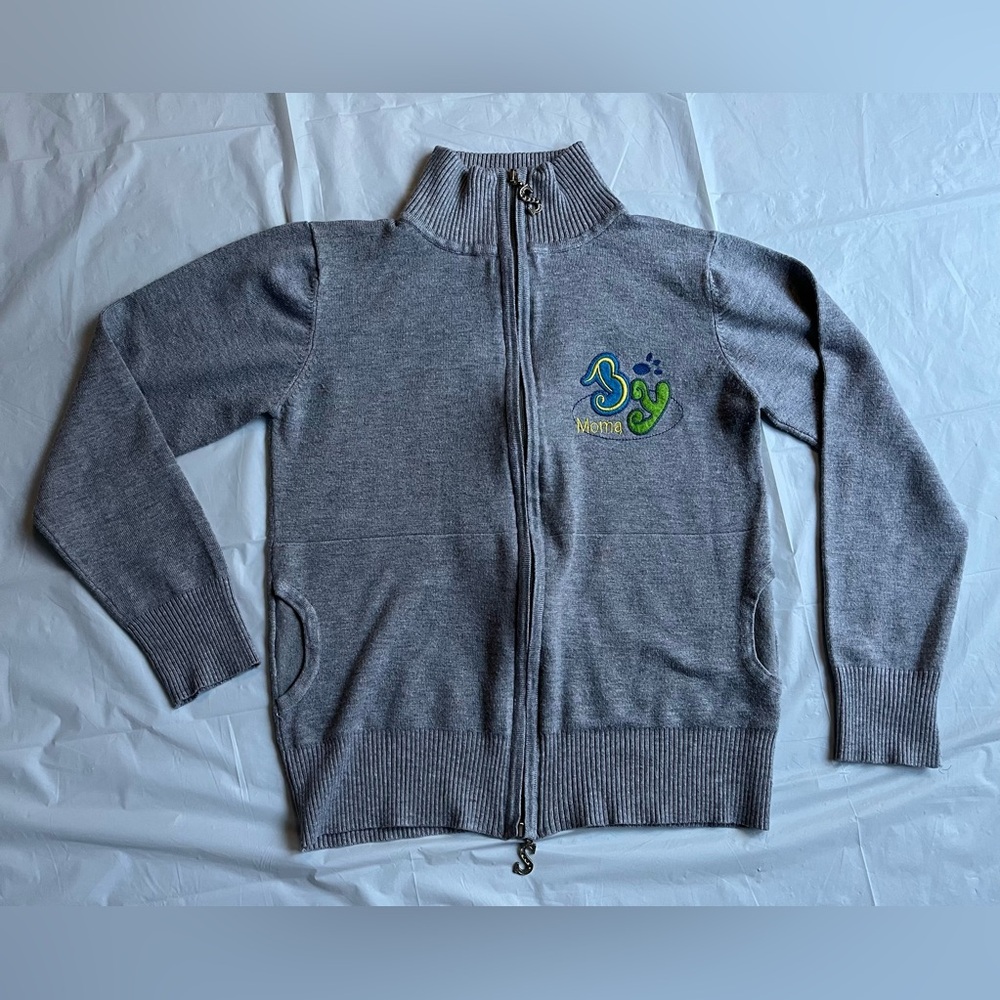 Girls cardigan/ front zip/ medium